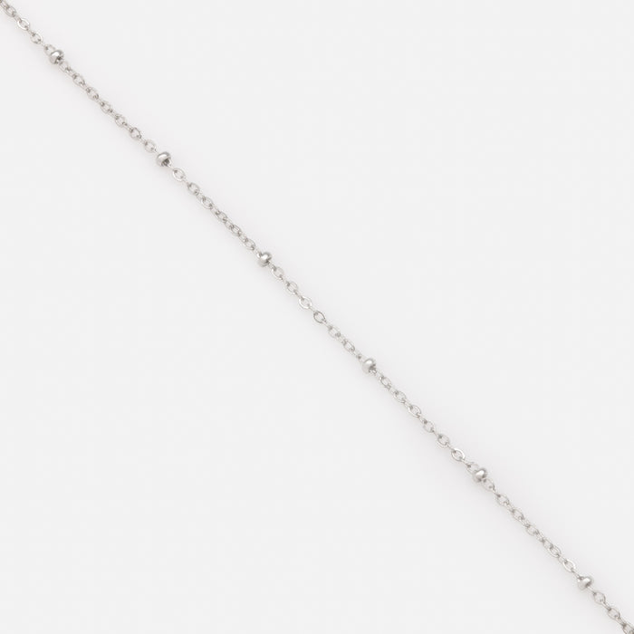 Bracelet argenté avec billes en acier inoxydable