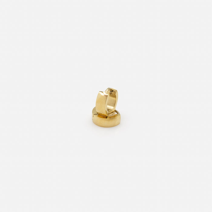 10mm Gold Stainless Steel Huggie Hoop Earrings
