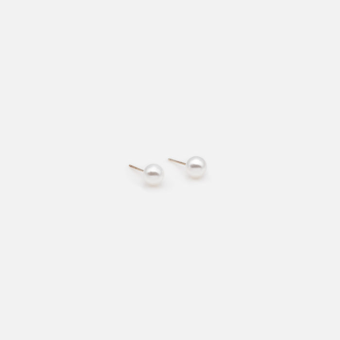 Boucles d'oreilles fixes perle 12 mm en acier inoxydable