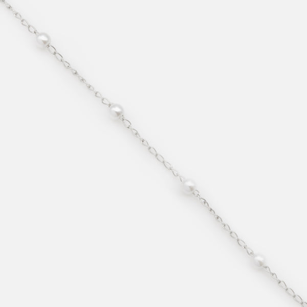 Charger l&#39;image dans la galerie, Bracelet argenté avec petites perles en acier inoxydable
