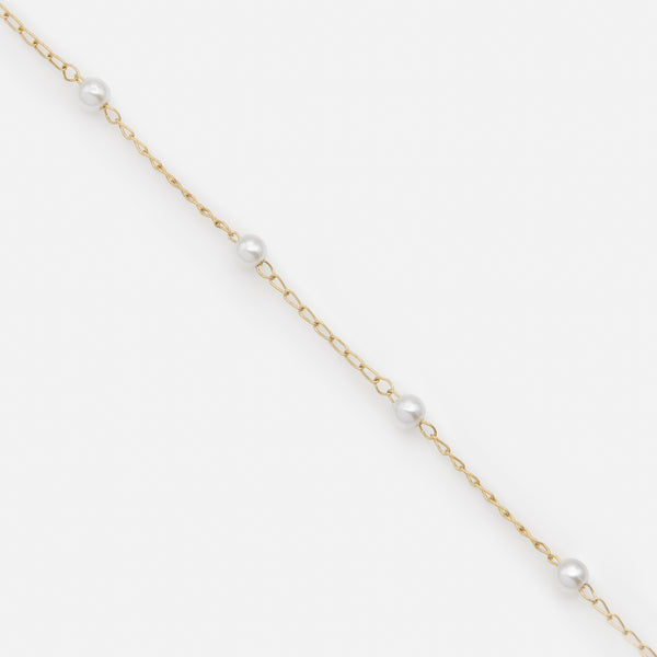 Charger l&#39;image dans la galerie, Bracelet doré avec petites perles en acier inoxydable
