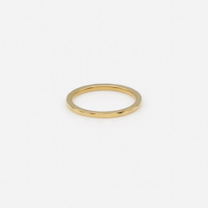 Trio of 3-tone textured stainless steel rings