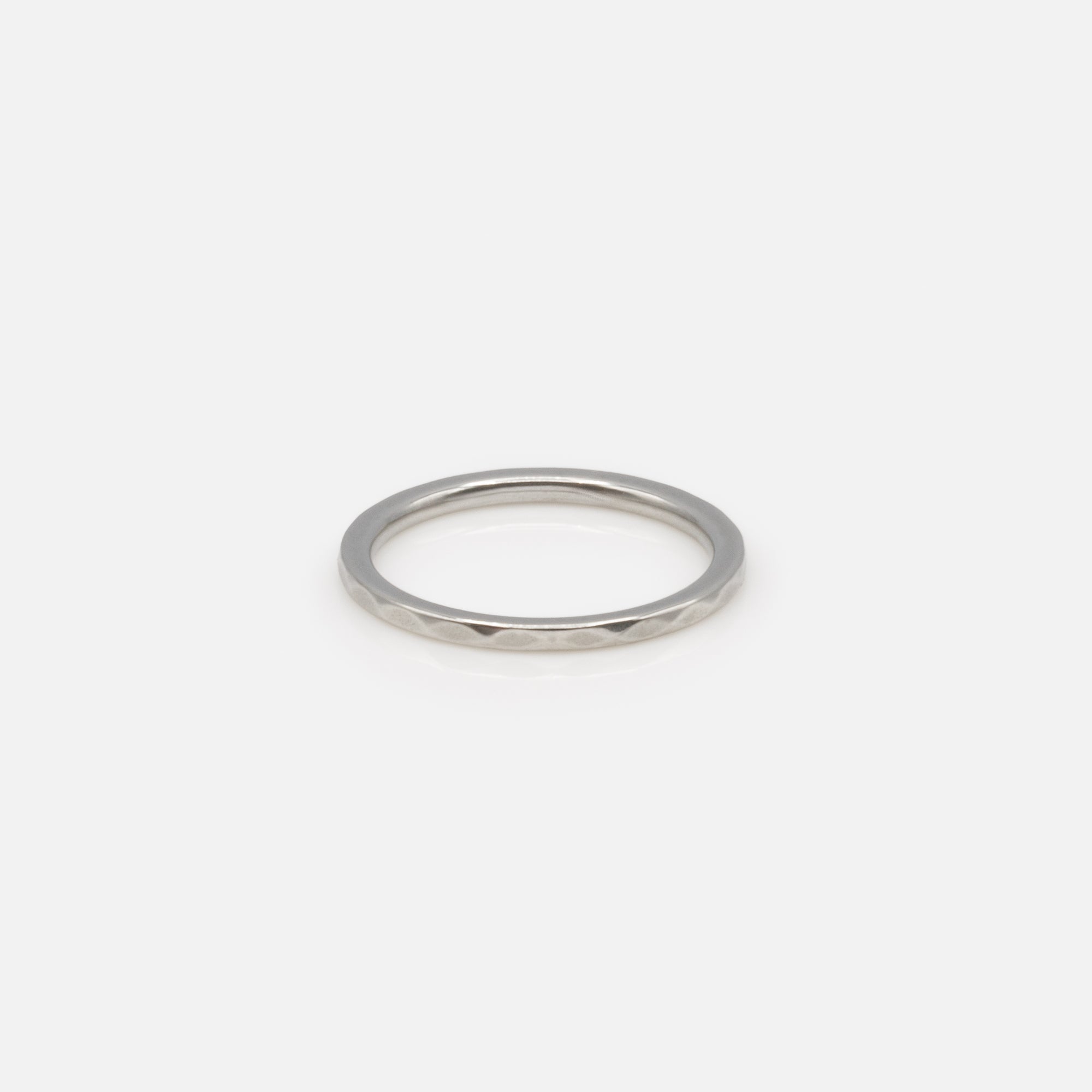 Trio of 3-tone textured stainless steel rings