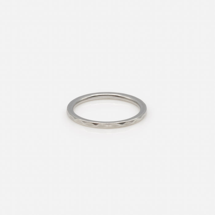 Trio of 3-tone textured stainless steel rings