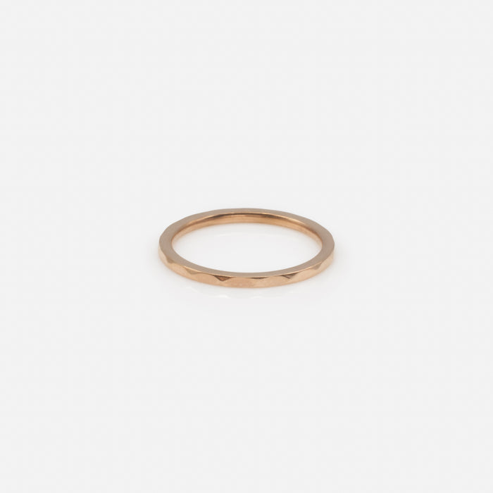 Trio of 3-tone textured stainless steel rings