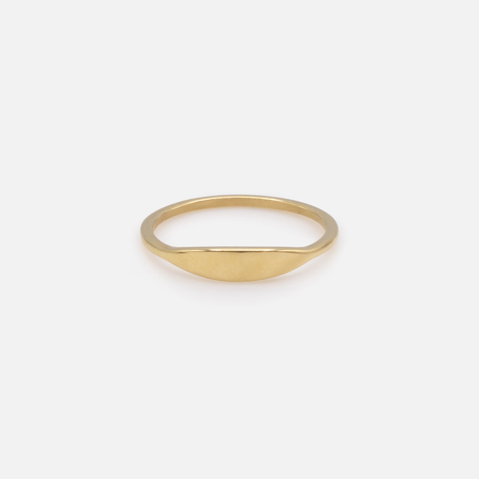 Minimalist ring in gold stainless steel.