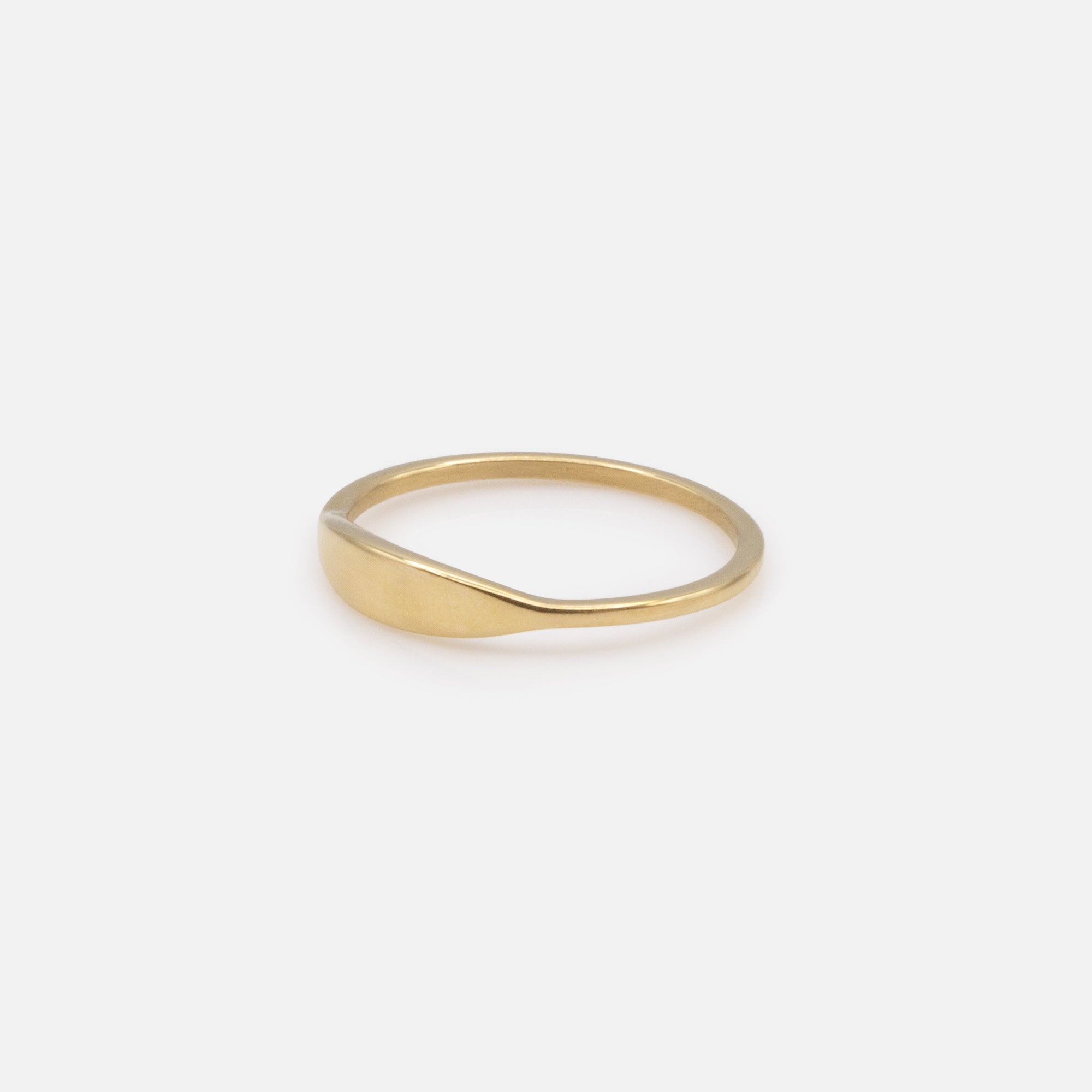 Minimalist ring in gold stainless steel.