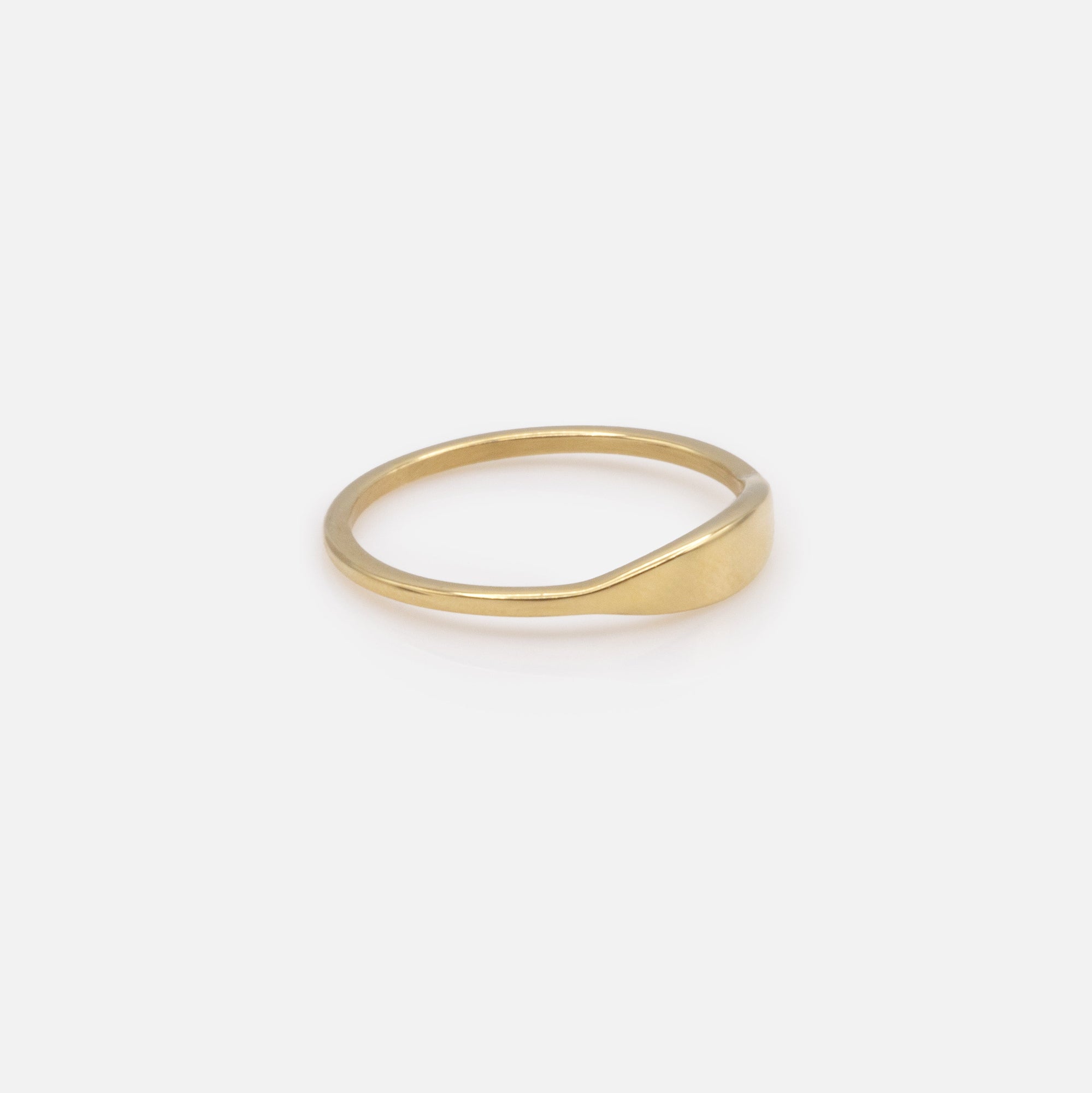 Minimalist ring in gold stainless steel.