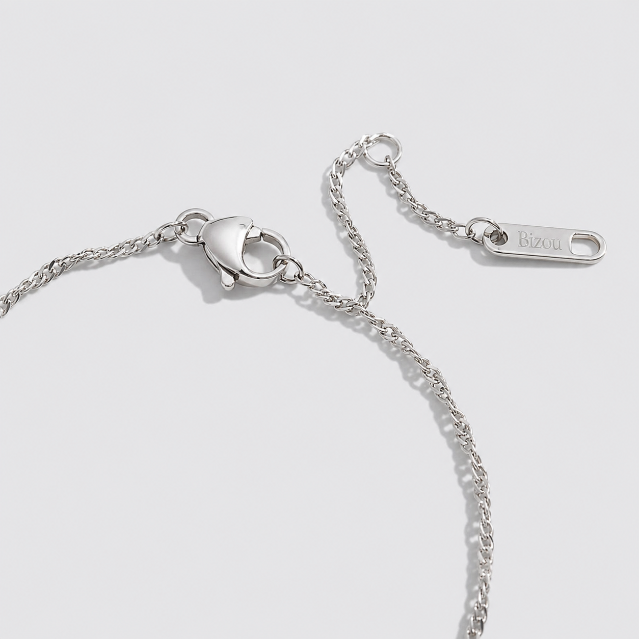 Bracelet de cheville chaîne singapour argenté en acier inoxydable