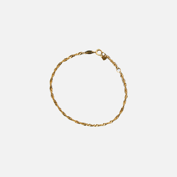 Charger l&#39;image dans la galerie, Mini bracelet dorée maille singapour en acier inoxydable

