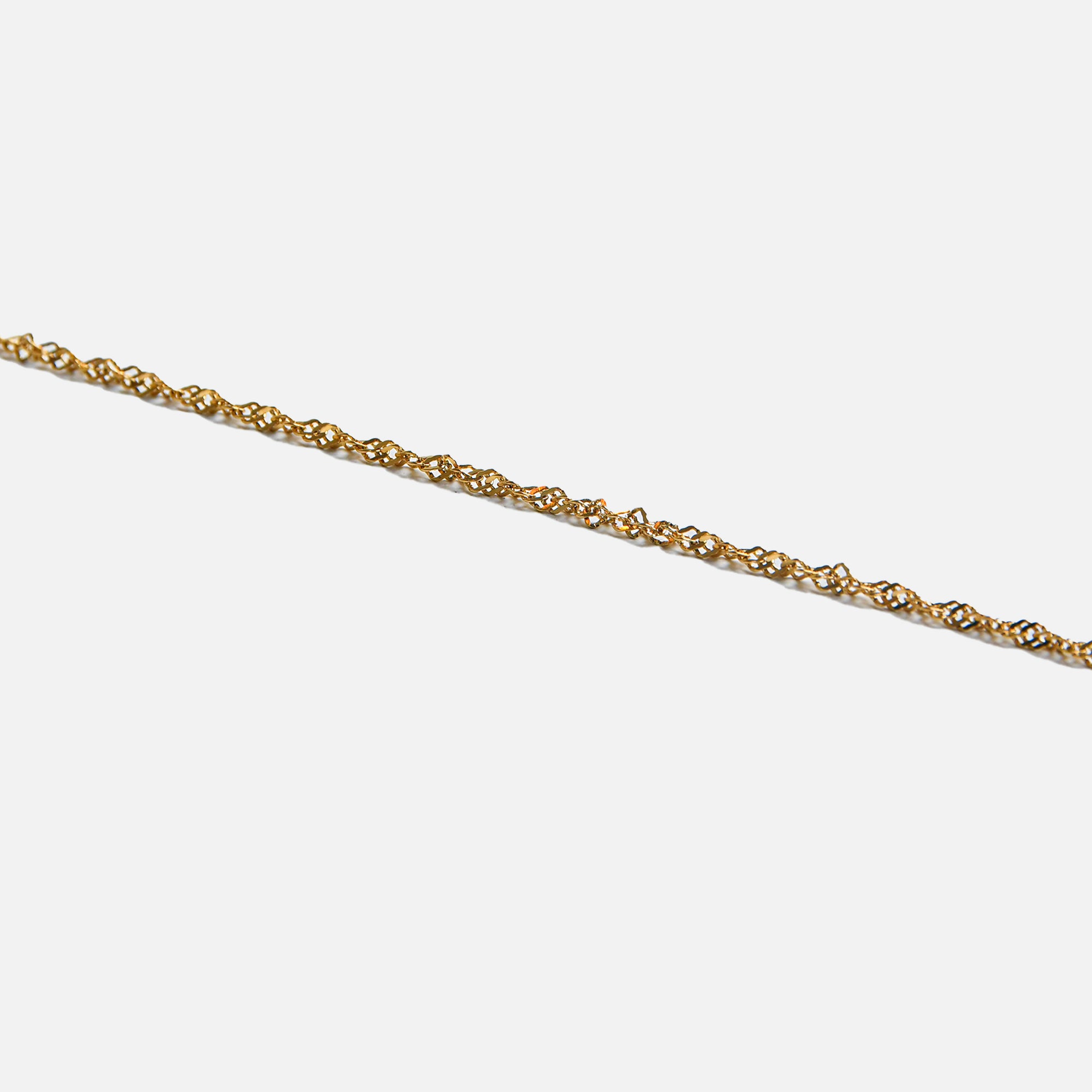 Mini bracelet dorée maille singapour en acier inoxydable