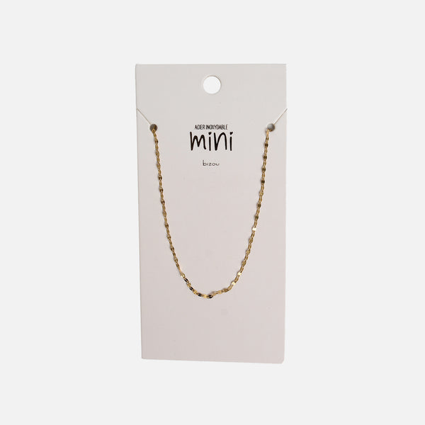 Load image into Gallery viewer, Mini golden stainless steel diamond mesh chain 
