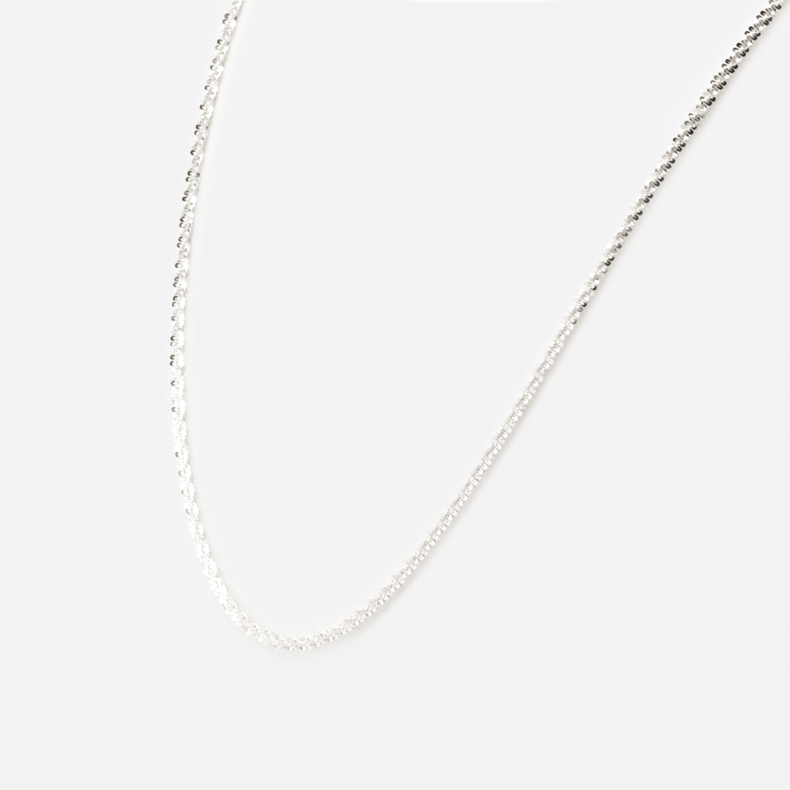 Sterling silver twisted chain necklace