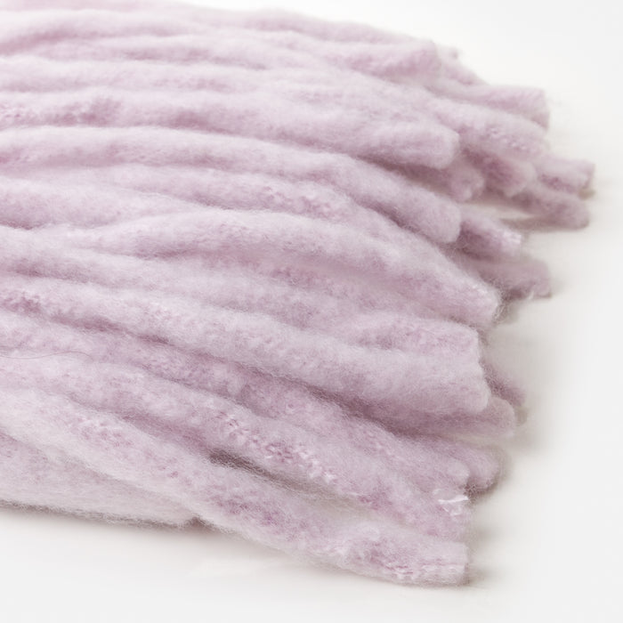Foulard douillet lilas à franges