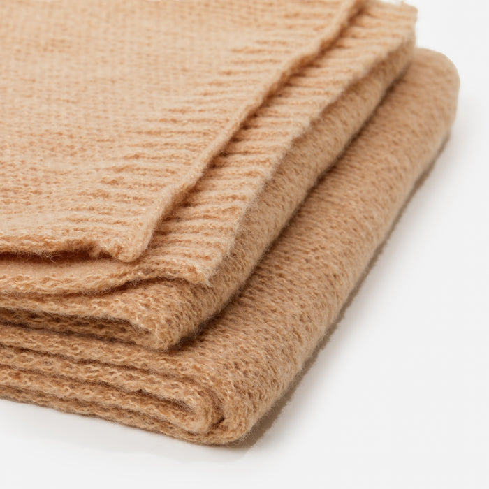 Foulard en tricot beige