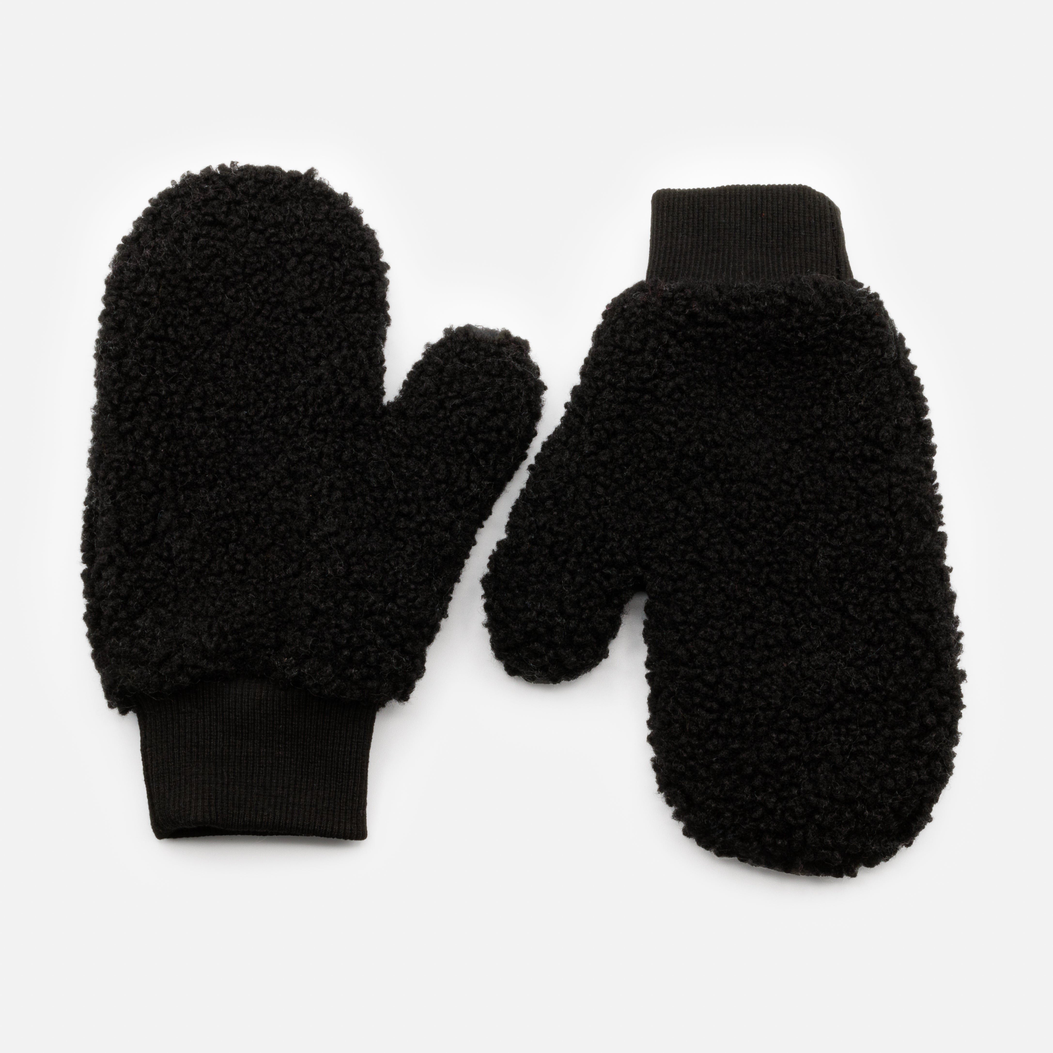 Mitaines noires en sherpa