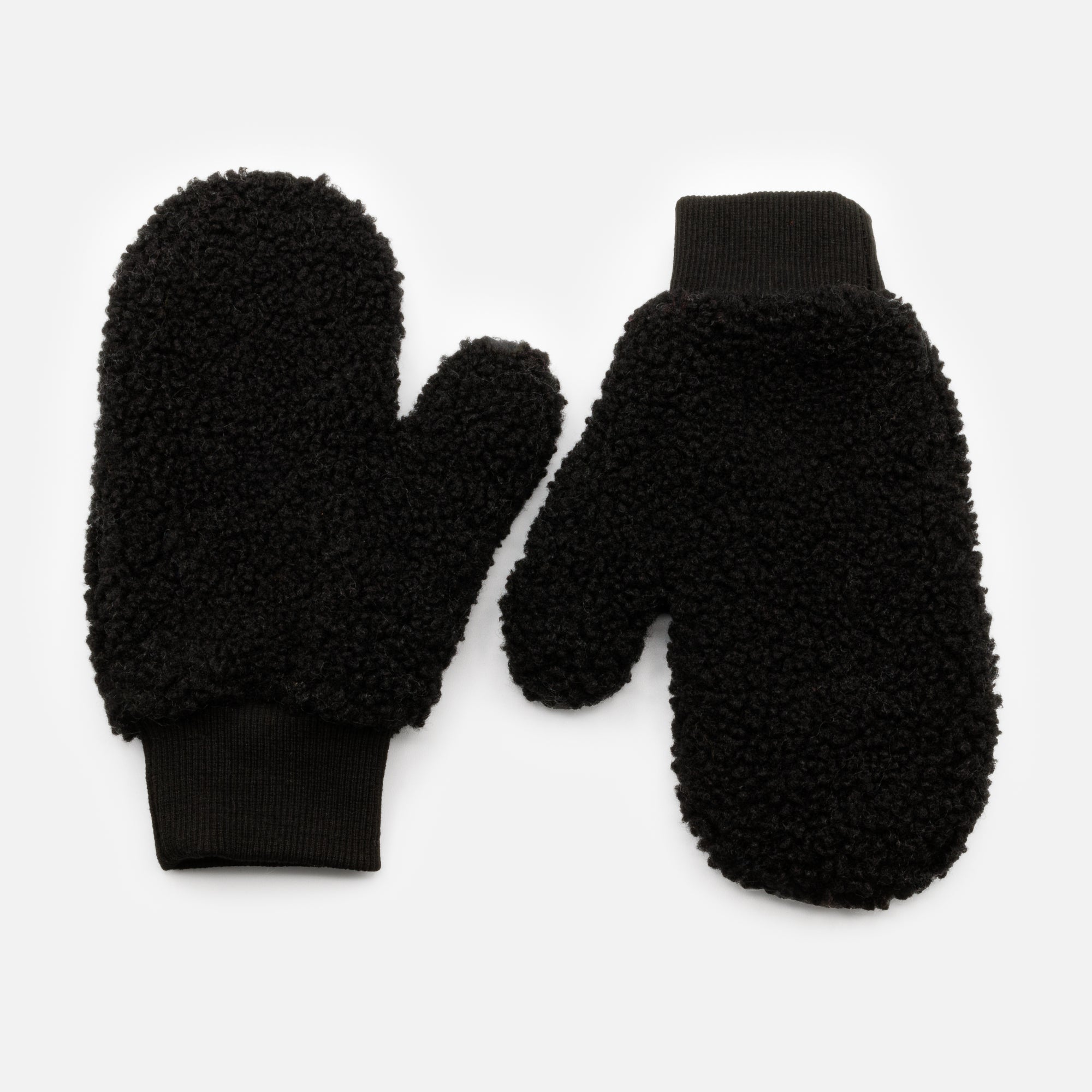 Mitaines noires en sherpa