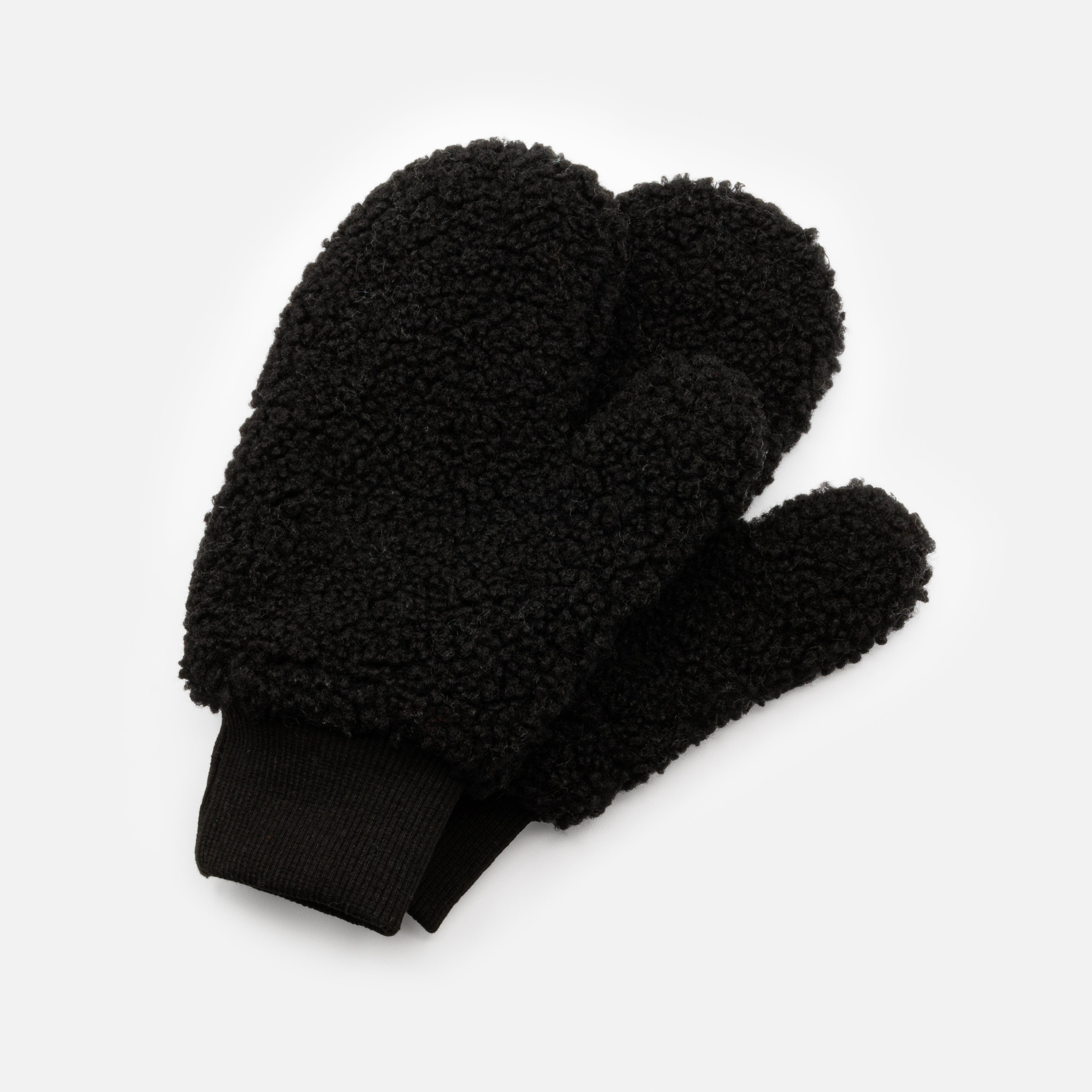 Mitaines noires en sherpa