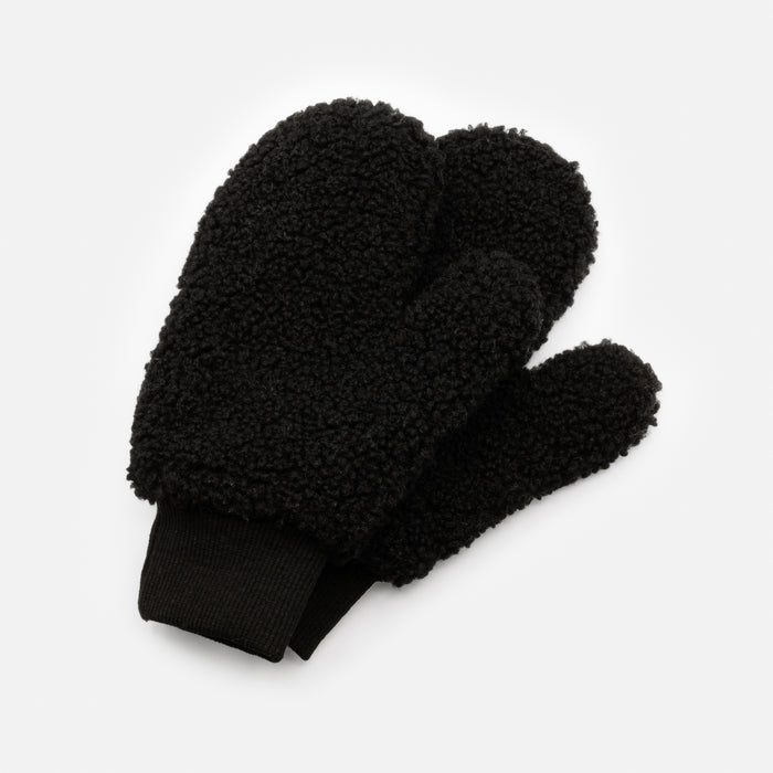 Mitaines noires en sherpa
