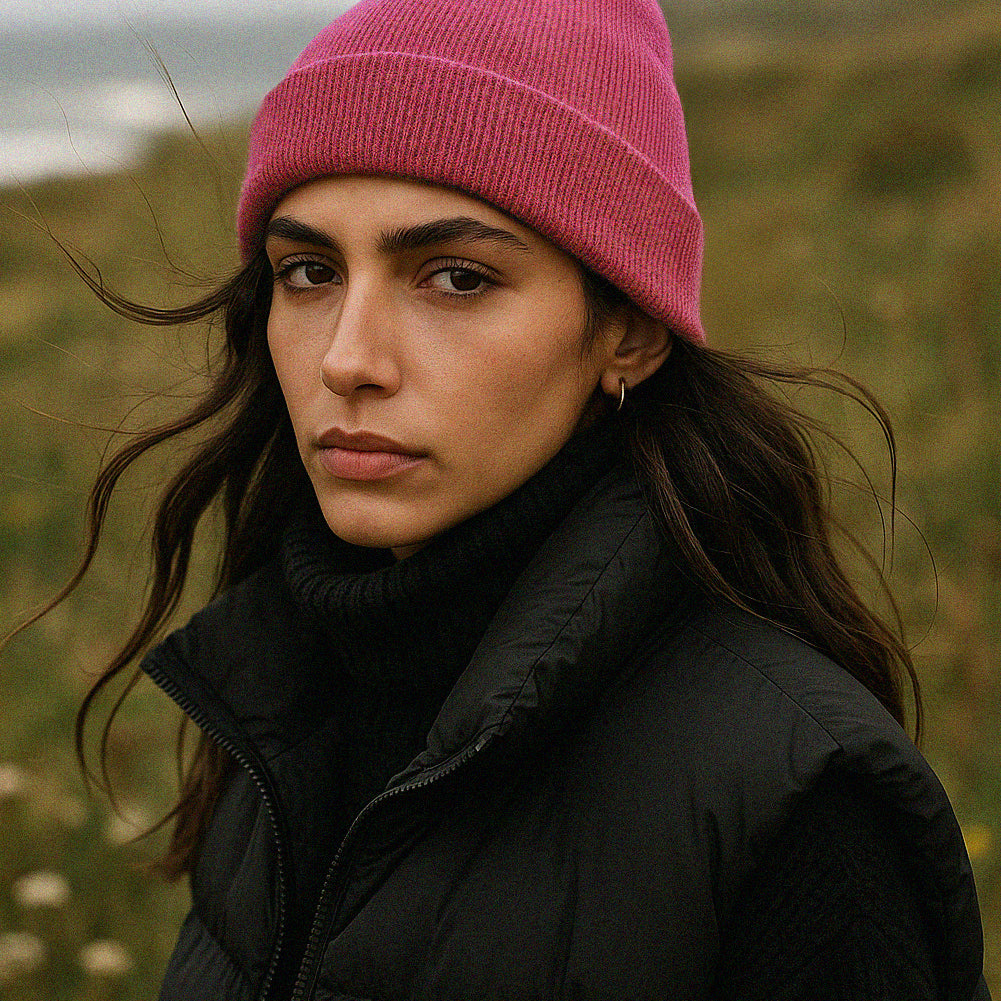 Classic pink beanie
