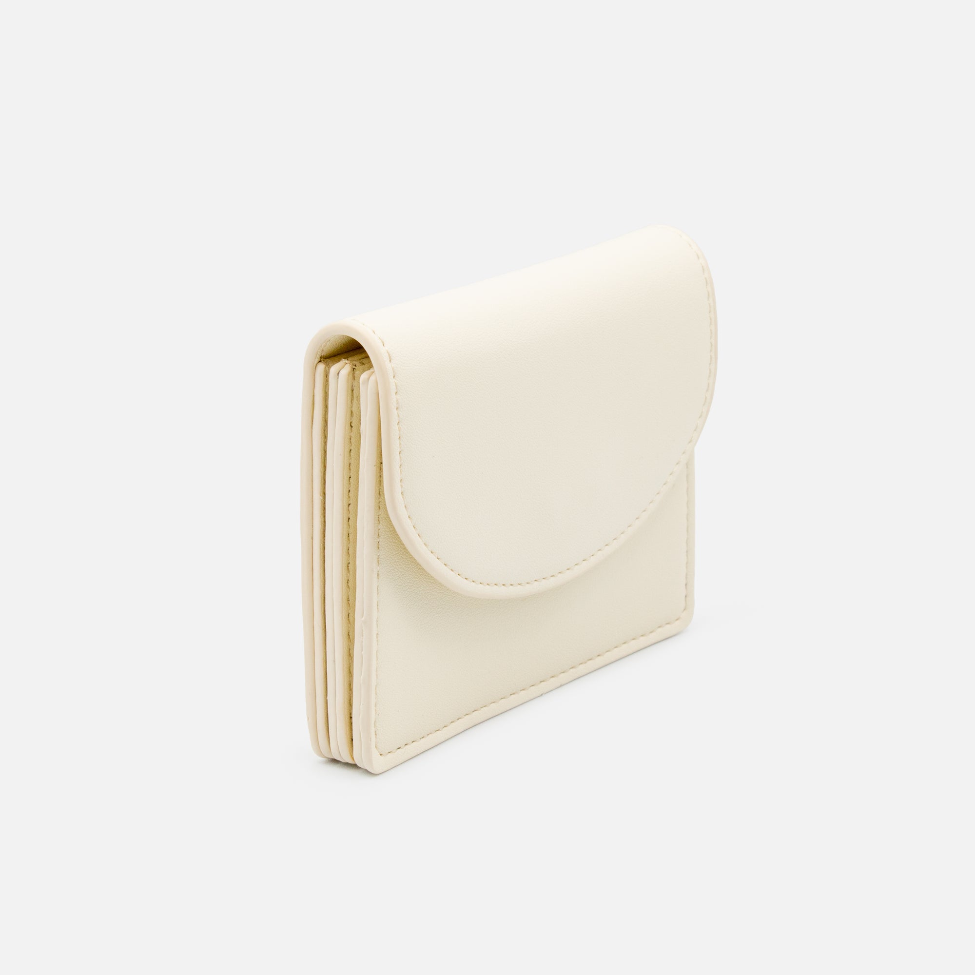 Ivory card holder with flap