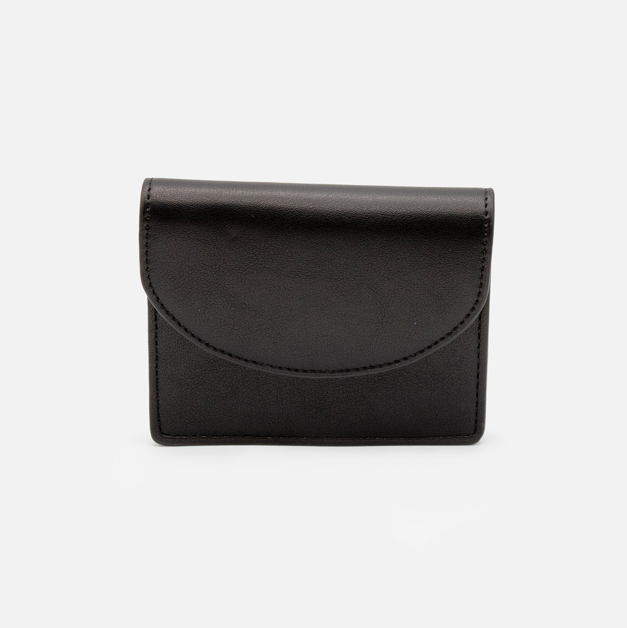 Black card holder with flap