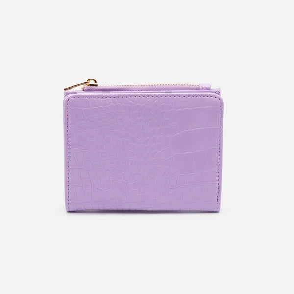 Load image into Gallery viewer, Lilac crocodile skin pattern wallet
