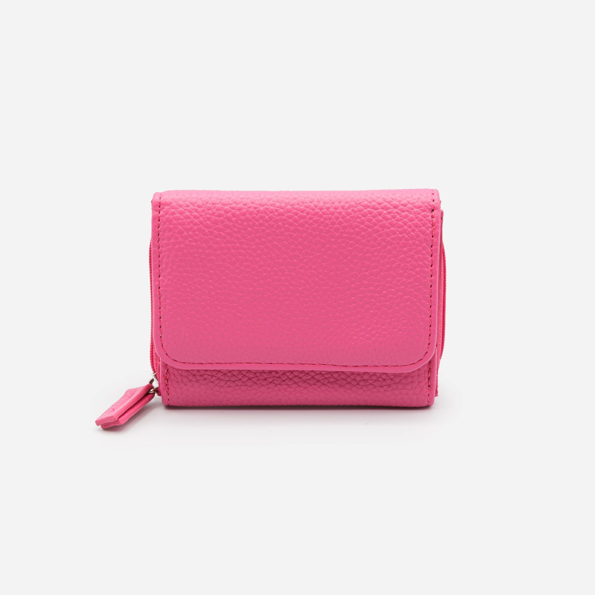 Small textured pink wallet