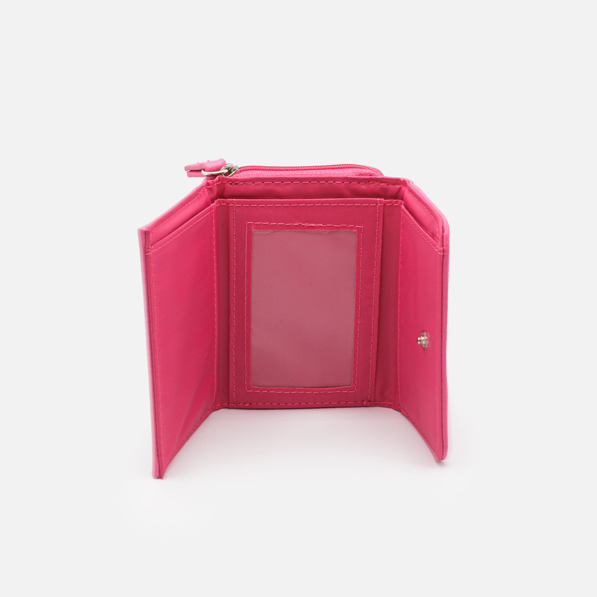 Small textured pink wallet