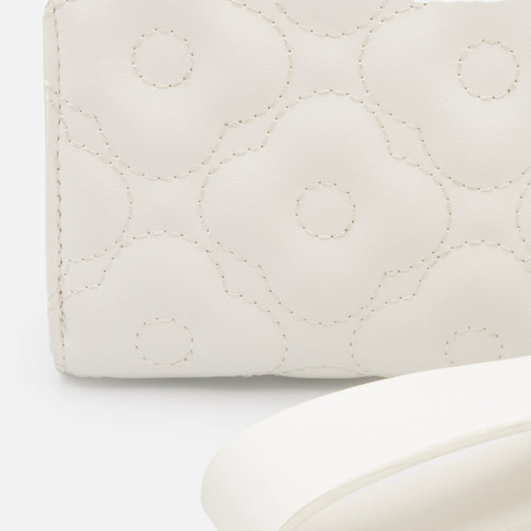 Load image into Gallery viewer, Ivory Double Quilted Floral Wallet
