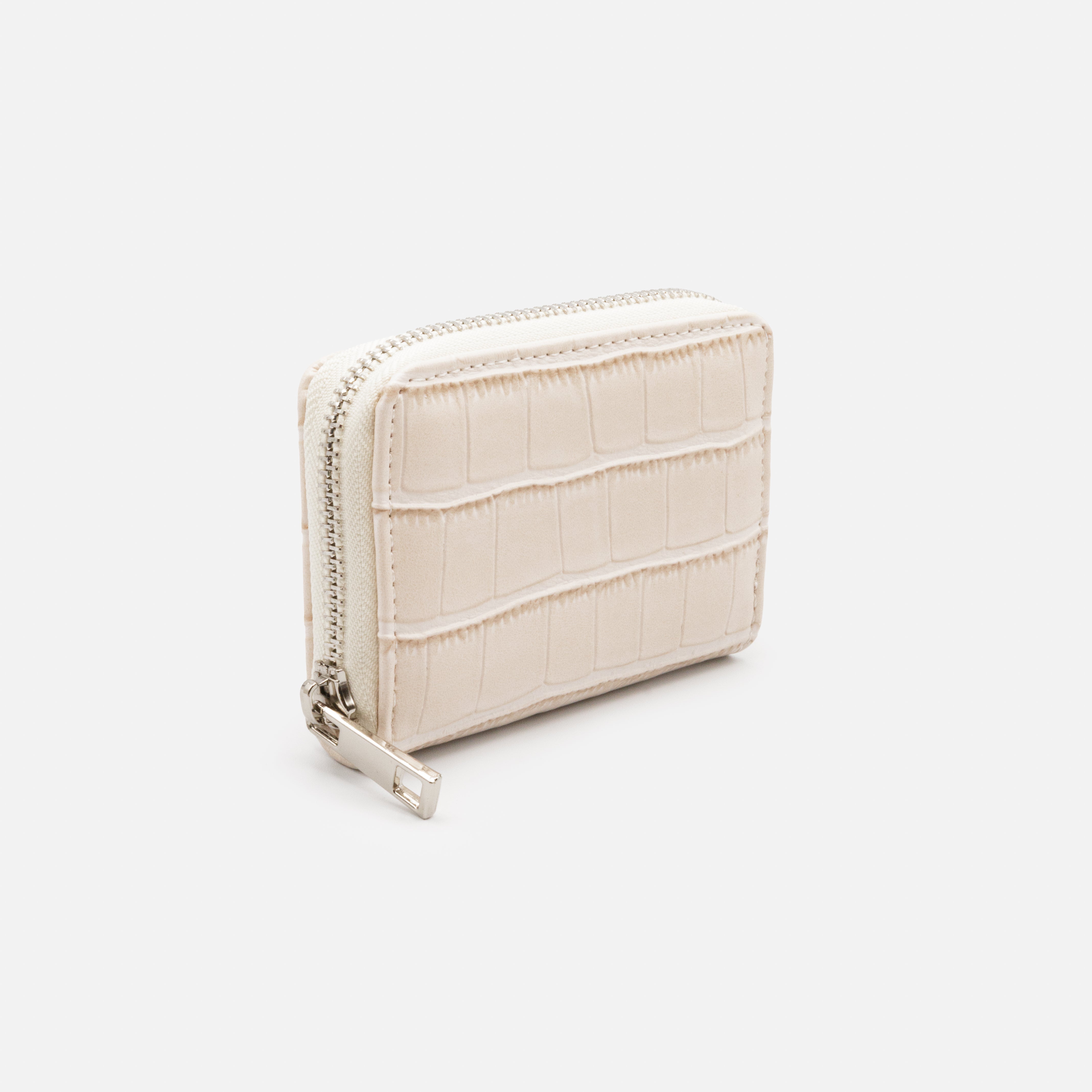 Small ivory crocodile skin wallet
