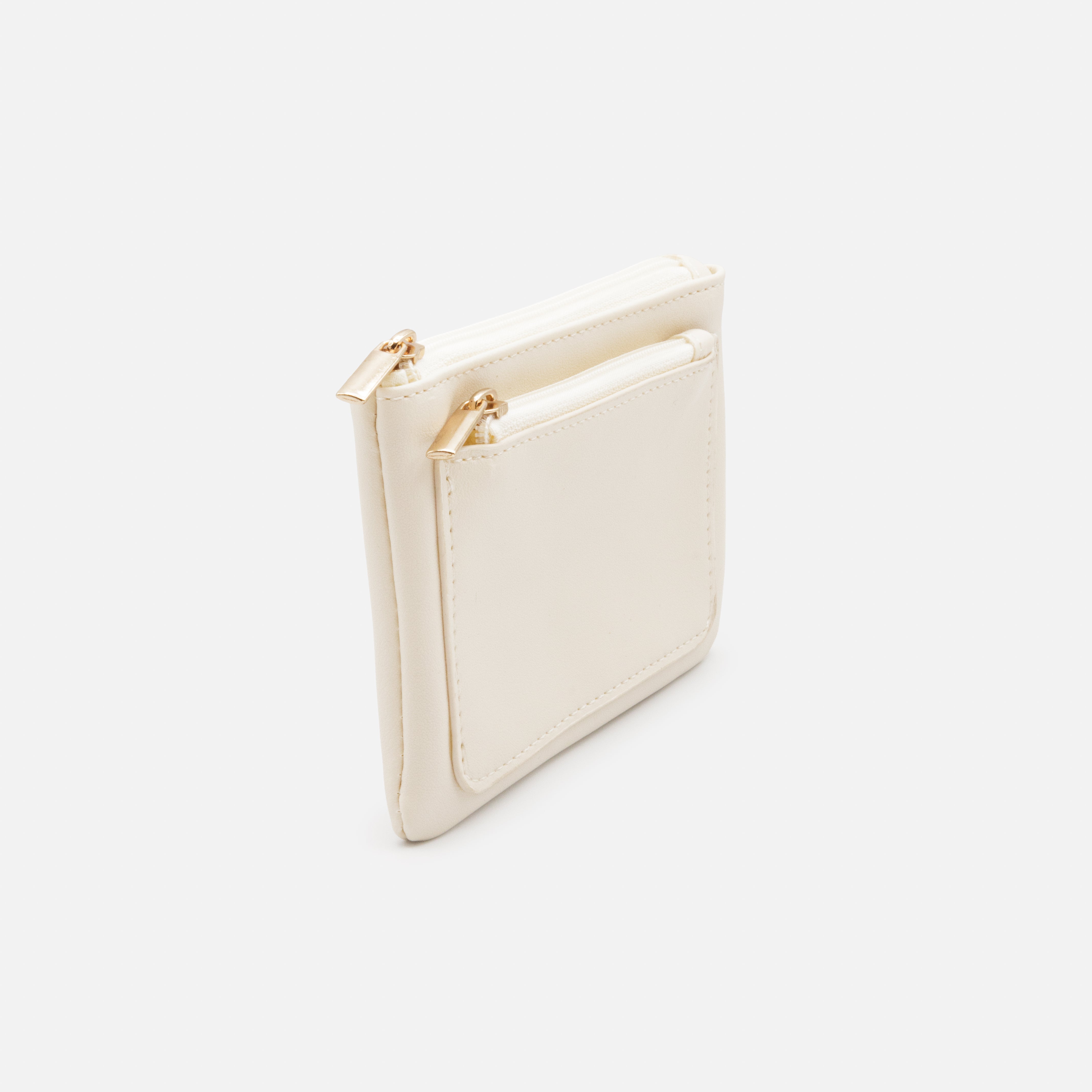 Small ivory double pocket coin purse