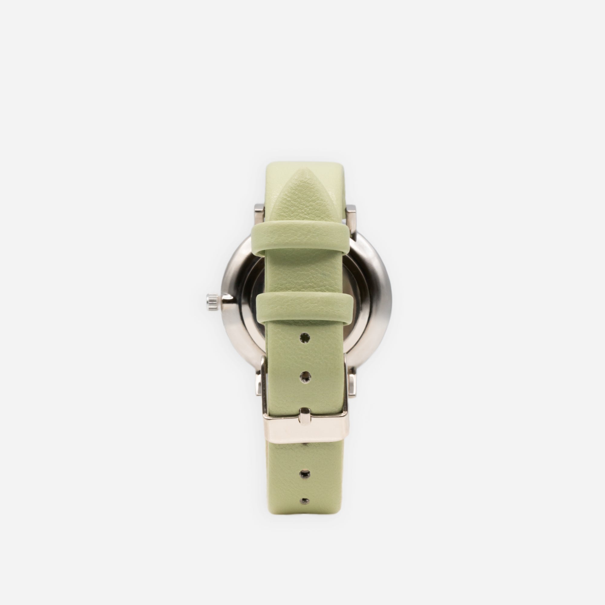 Green round dial watch