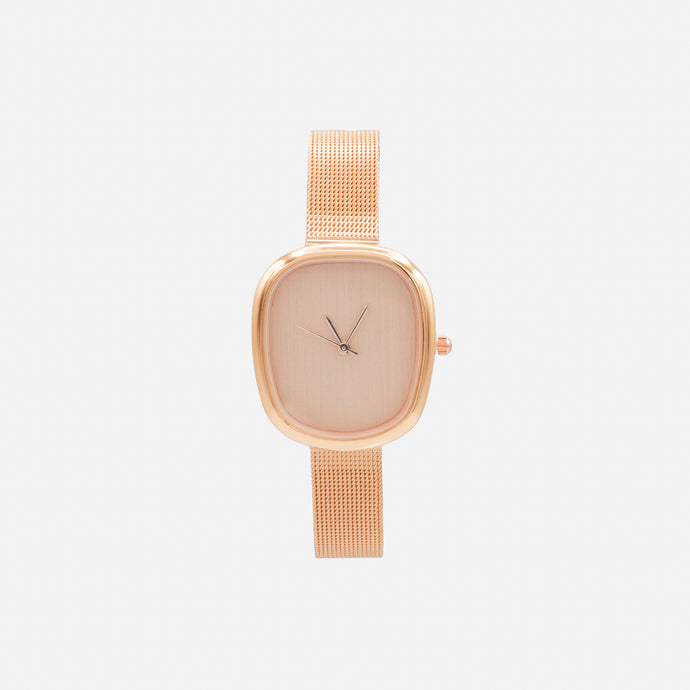 Rose gold stainless steel watch