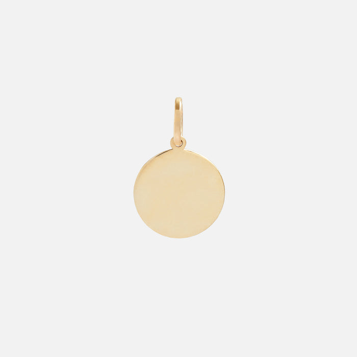 10k yellow gold round charm