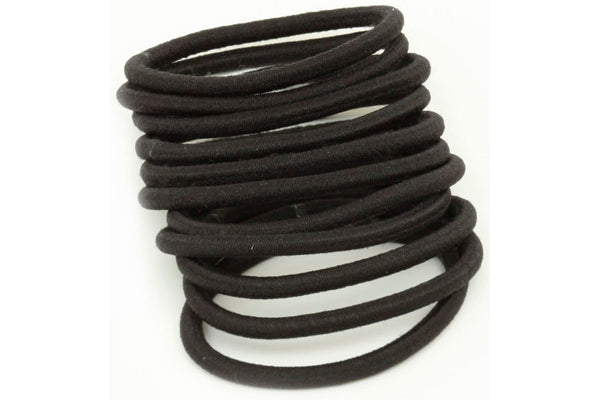 Load image into Gallery viewer, Set of 12 black hair elastics

