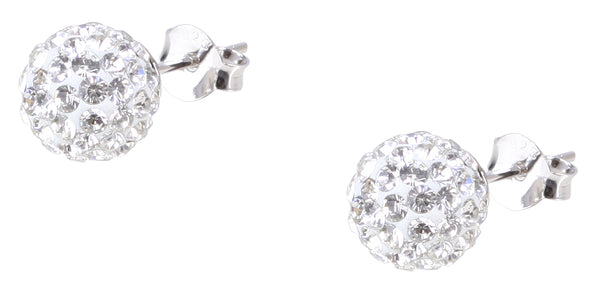 Load image into Gallery viewer, 8mm sterling silver stud earrings with stones
