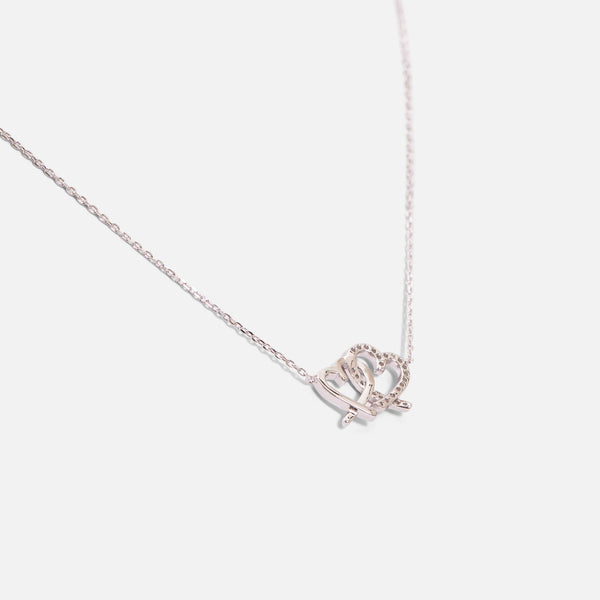 Charger l&#39;image dans la galerie, Collier cœurs enlacés argent sterling
