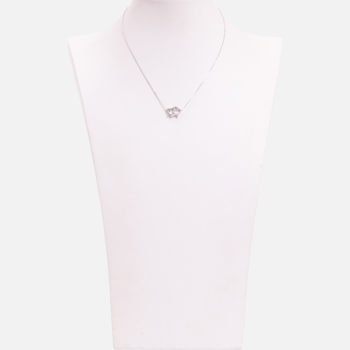 Collier cœurs enlacés argent sterling