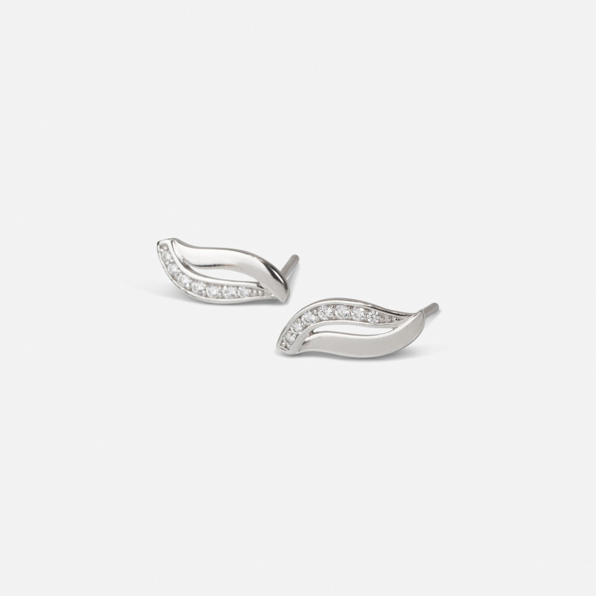 Boucles d’oreilles fixes en argent sterling forme ‘’s’’