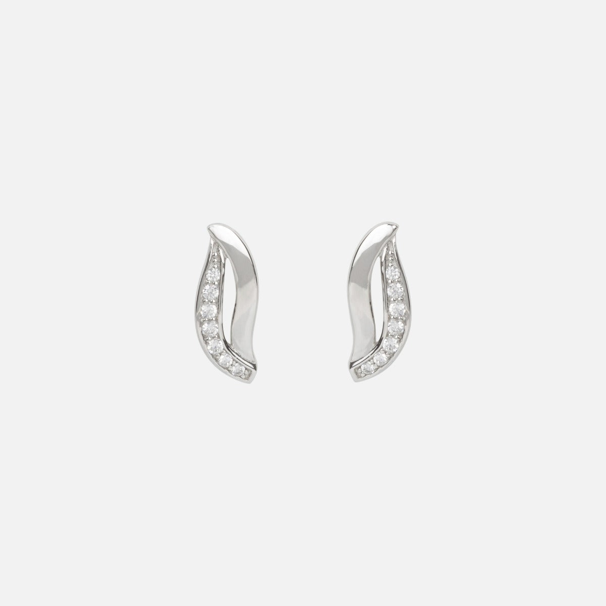 Sterling silver stud earrings in a ‘’s’’ shape