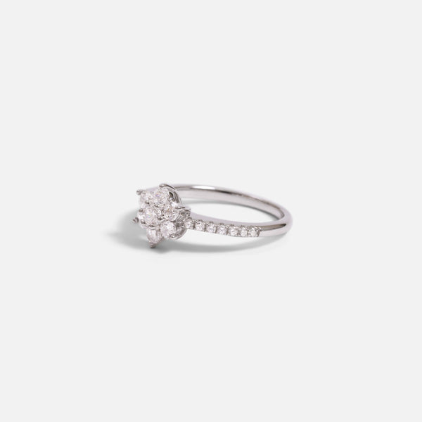 Load image into Gallery viewer, Sterling silver ring and star shaped cubic zirconia stone
