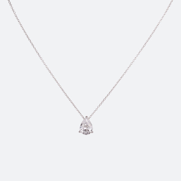 Charger l&#39;image dans la galerie, Pendentif argent sterling zircon cubique forme goutte
