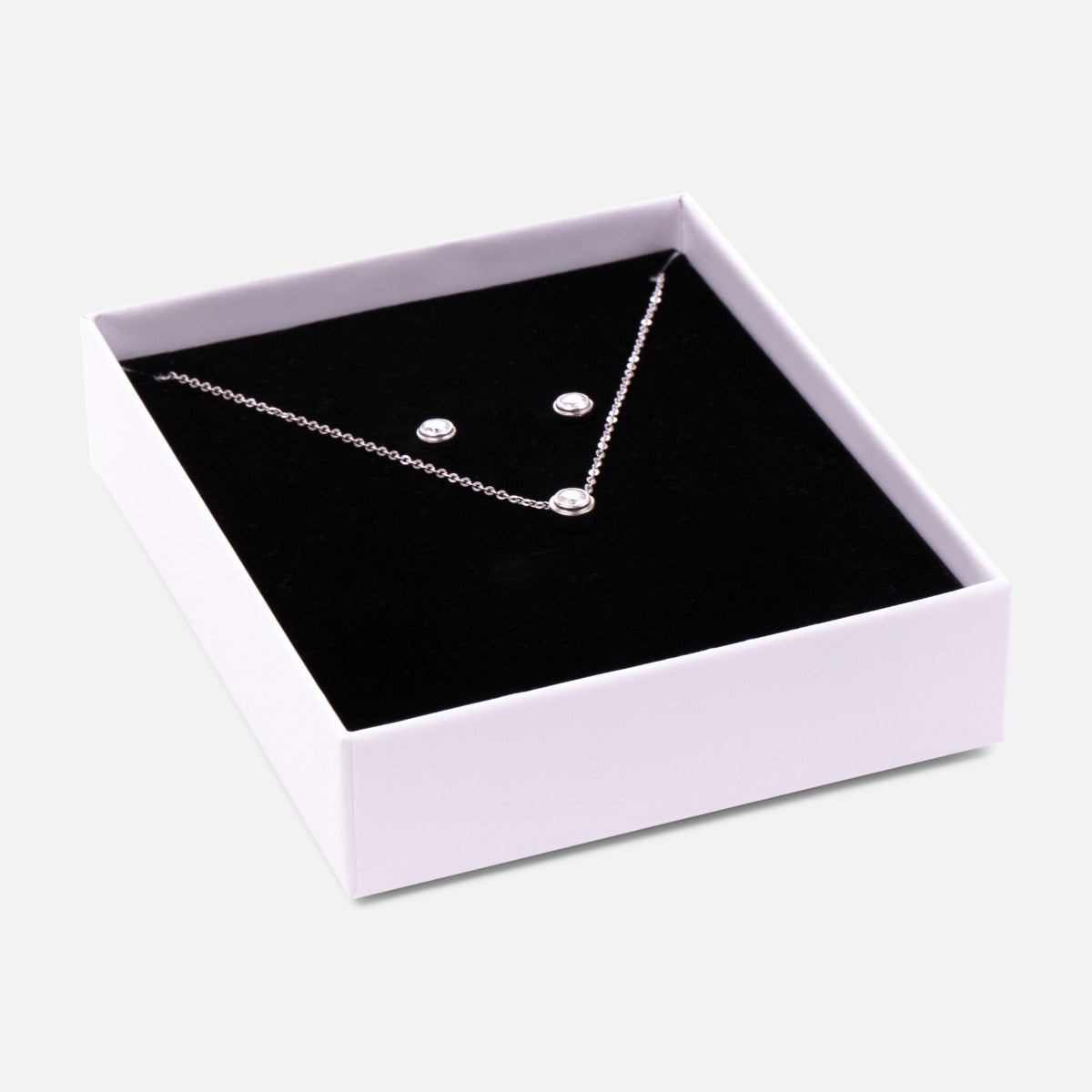 Box with sterling silver pendant and earrings