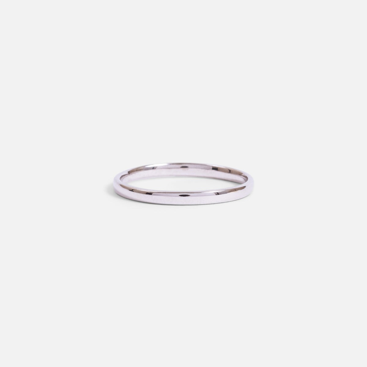 Duo of plain rings in sterling silver