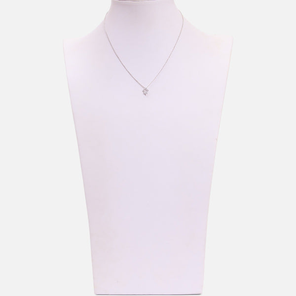 Load image into Gallery viewer, Sterling silver necklace and earrings set with square shaped cubic zirconia
