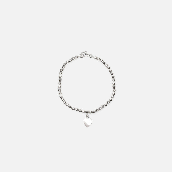 Load image into Gallery viewer, Sterling silver bracelet with heart charm
