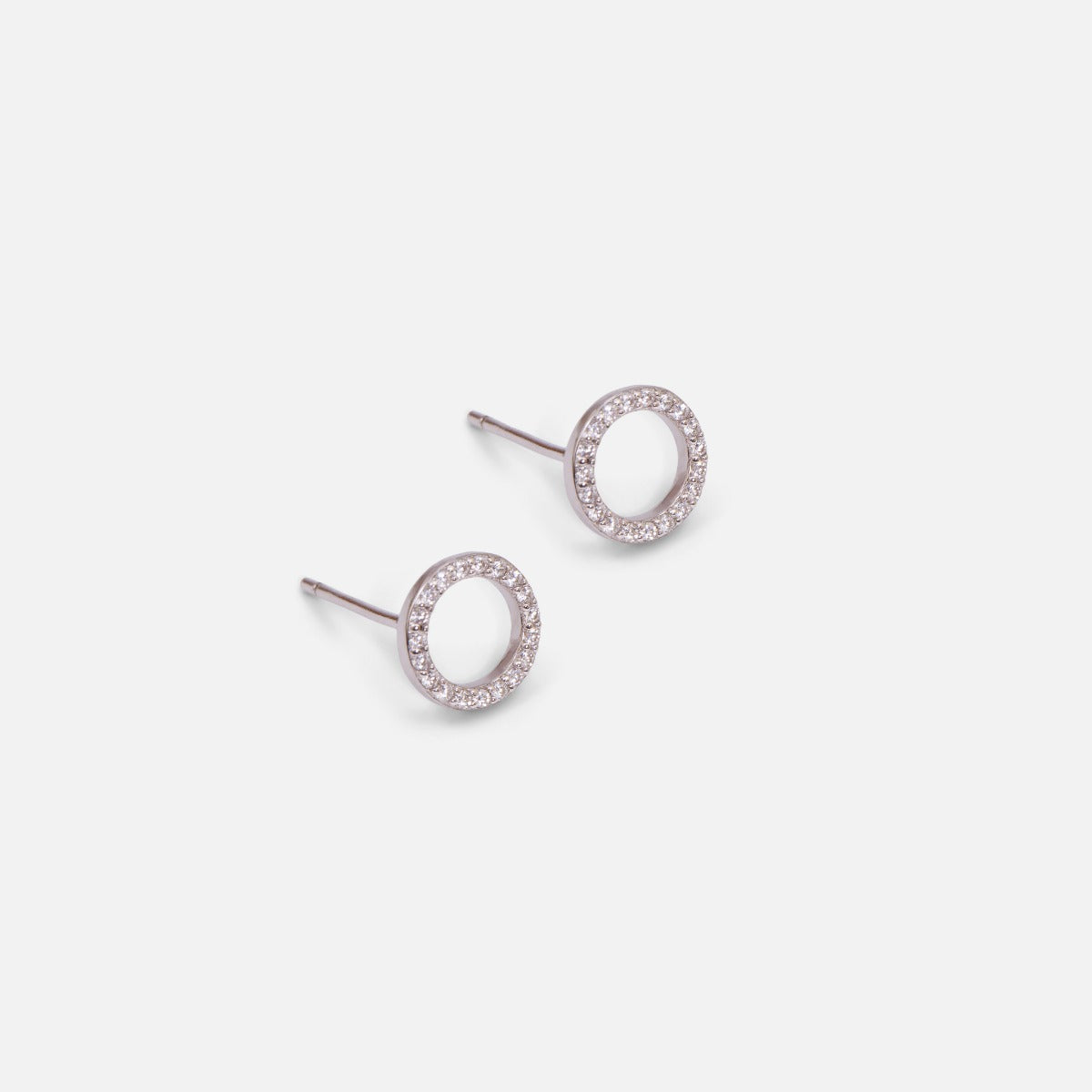 Circle sterling silver earrings