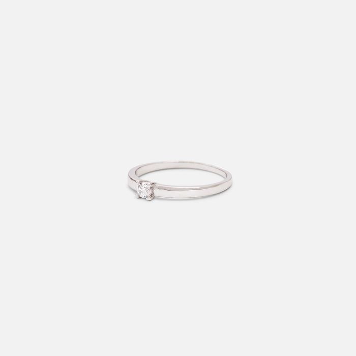 Bague en argent sterling avec zircon