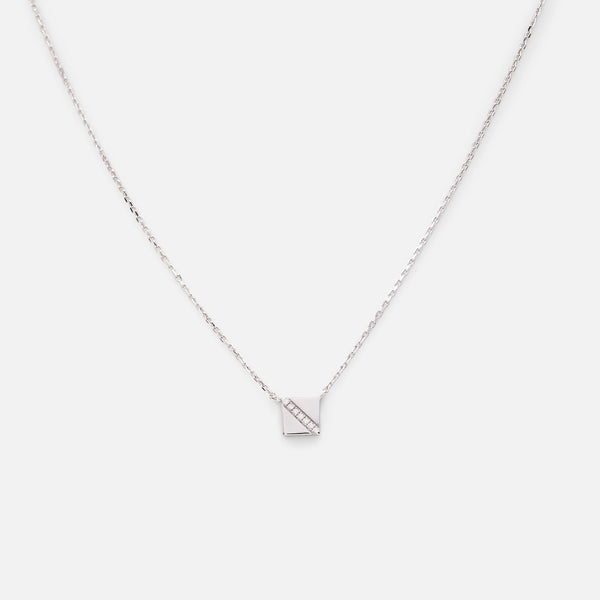 Load image into Gallery viewer, Sterling silver necklace and square pendent
